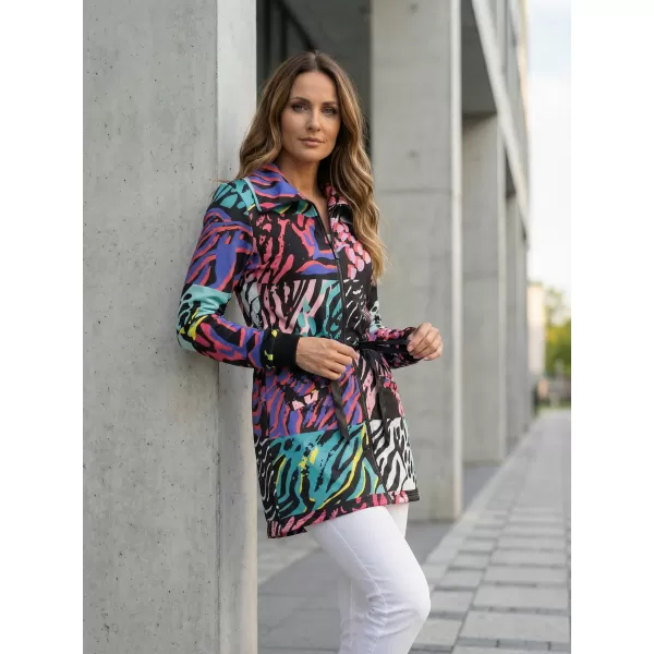  Ženska produžena majica KIXMI KORTNEY CRNO 