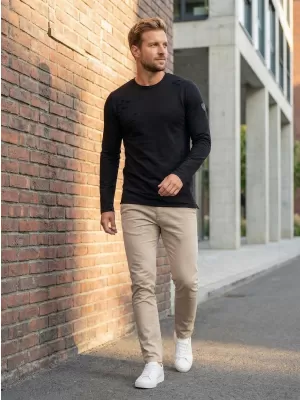Muški sweatshirt KIXMI KARMELO CRNO