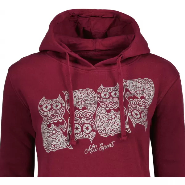  Ženski sweatshirt ALTISPORT ALW005JN795 TAMNOCRVENA 