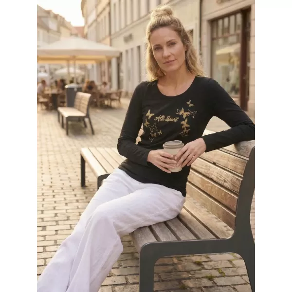  Ženska majica kratkih rukava ALTISPORT ALW011169 CRNO I ZLATNO 