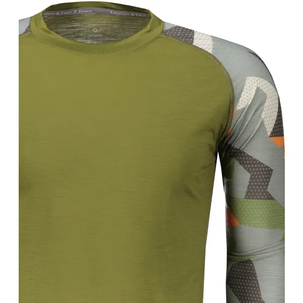  Muška termo majica SENSOR MERINO IMPRESS 19200021 SAFARI/KAMO 