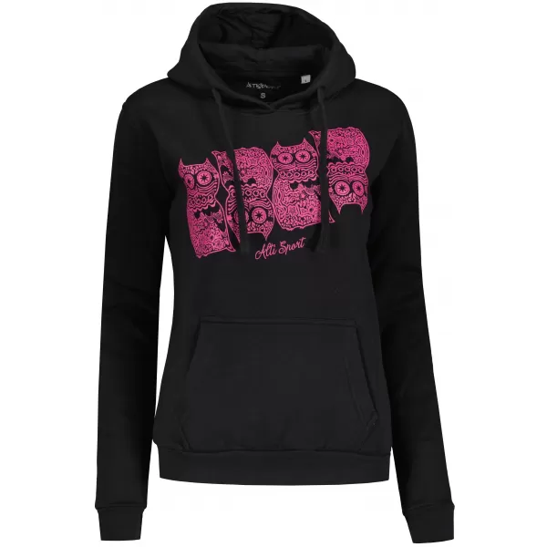 Ženski sweatshirt ALTISPORT ALW005JN795 CRNO RUŽIČASTA 