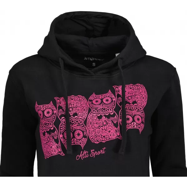  Ženski sweatshirt ALTISPORT ALW005JN795 CRNO RUŽIČASTA 