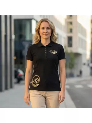 Ženska majica kratkih rukava ALTISPORT ALW026210 CRNO I ZLATNO