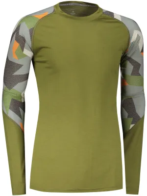 Muška termo majica SENSOR MERINO IMPRESS 19200021 SAFARI/KAMO