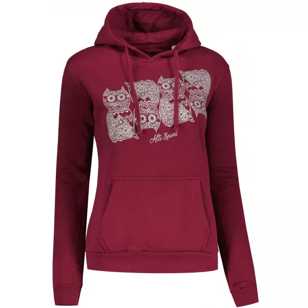  Ženski sweatshirt ALTISPORT ALW005JN795 TAMNOCRVENA 