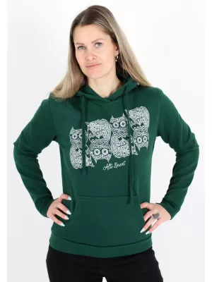 Ženski sweatshirt ALTISPORT ALW005JN795 TAMNOZELENE
