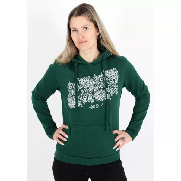  Ženski sweatshirt ALTISPORT ALW005JN795 TAMNOZELENE 