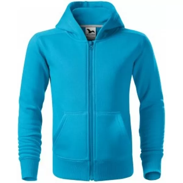  Dječji sweatshirt MALFINI TRENDY ZIPPER 412 TIRKIZ 