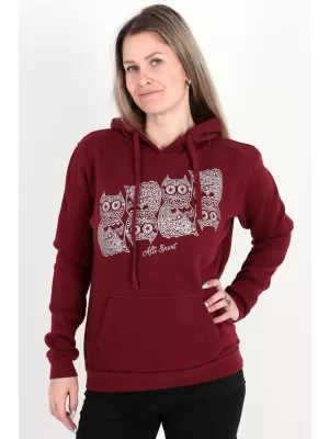 Ženski sweatshirt ALTISPORT ALW005JN795 TAMNOCRVENA