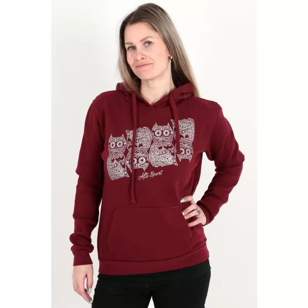  Ženski sweatshirt ALTISPORT ALW005JN795 TAMNOCRVENA 