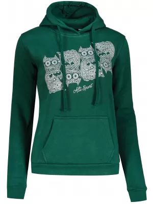 Ženski sweatshirt ALTISPORT ALW005JN795 TAMNOZELENE