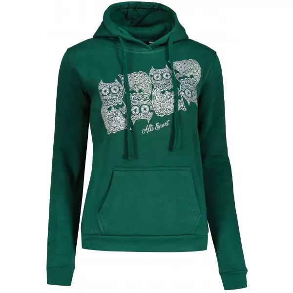  Ženski sweatshirt ALTISPORT ALW005JN795 TAMNOZELENE 