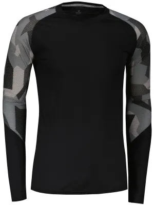 Muška termo majica SENSOR MERINO IMPRESS 19200020 CRNO/KAMO