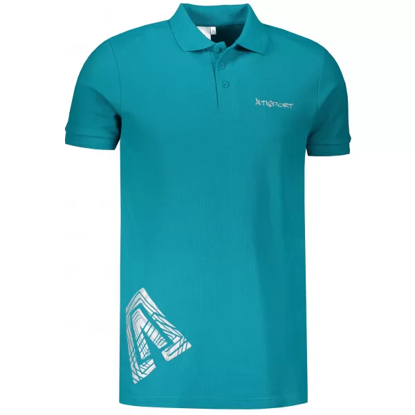  Muška majica s kragnom ALTISPORT ALM013203 TAMNO TIRKIZNA 