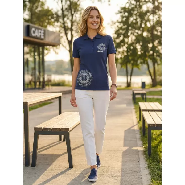  Ženska majica s kragnom ALTISPORT ALW024210 PONOĆNO PLAVA 