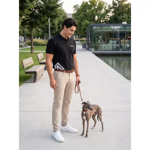  Muška majica s kragnom ALTISPORT ALM013203 CRNO I BIJELO 