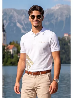Muška majica s kragnom ALTISPORT ALM013203 BIJELA