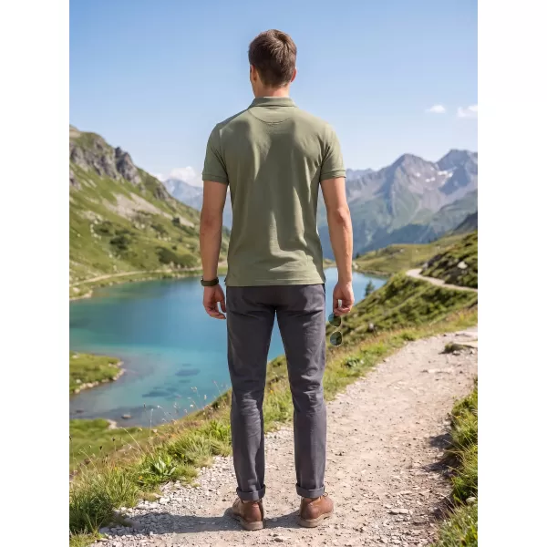  Muška majica s kragnom ALTISPORT ALM013203 KAKI 