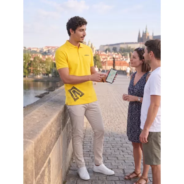  Muška majica s kragnom ALTISPORT ALM013203 ŽUTA BOJA 
