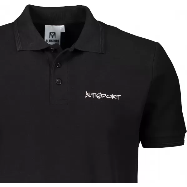  Muška majica s kragnom ALTISPORT ALM013203 CRNO I BIJELO 