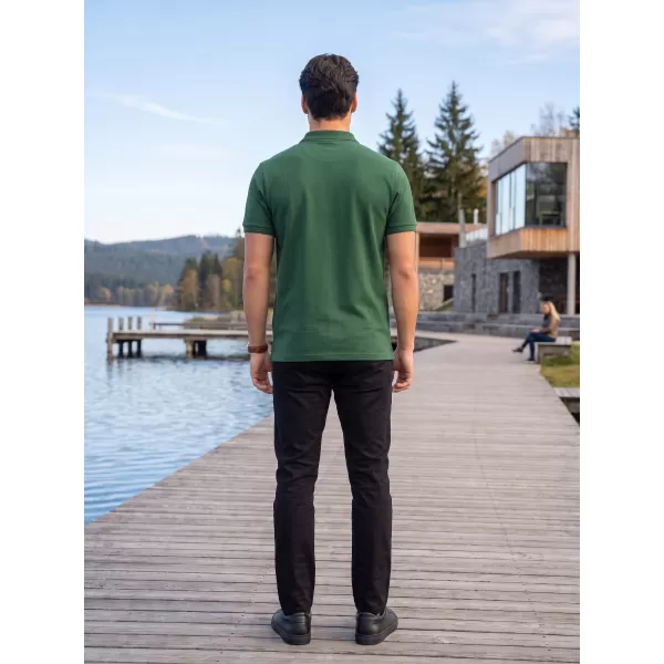  Muška majica s kragnom ALTISPORT ALM013203 TAMNOZELENE BOJE 