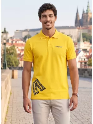 Muška majica s kragnom ALTISPORT ALM013203 ŽUTA BOJA