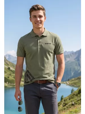 Muška majica s kragnom ALTISPORT ALM013203 KAKI