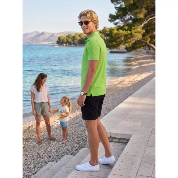  Muška majica s kragnom ALTISPORT ALM013203 ZELENA JABUKA 