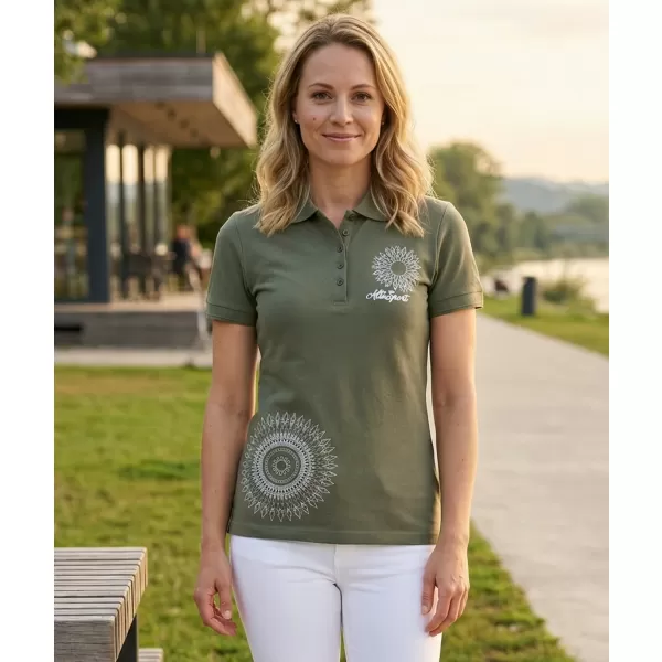  Ženska majica s kragnom ALTISPORT ALW024210 KAKI 
