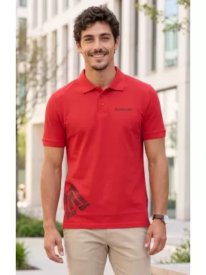 Muška majica s kragnom ALTISPORT ALM013203 CRVENA