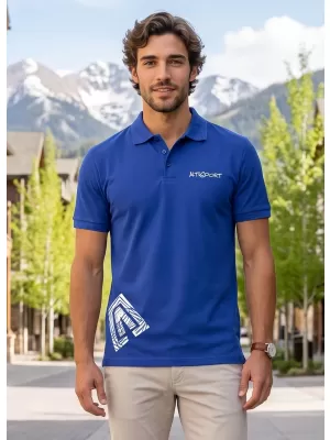 Muška majica s kragnom ALTISPORT ALM013203 KRALJEVSKI PLAVA