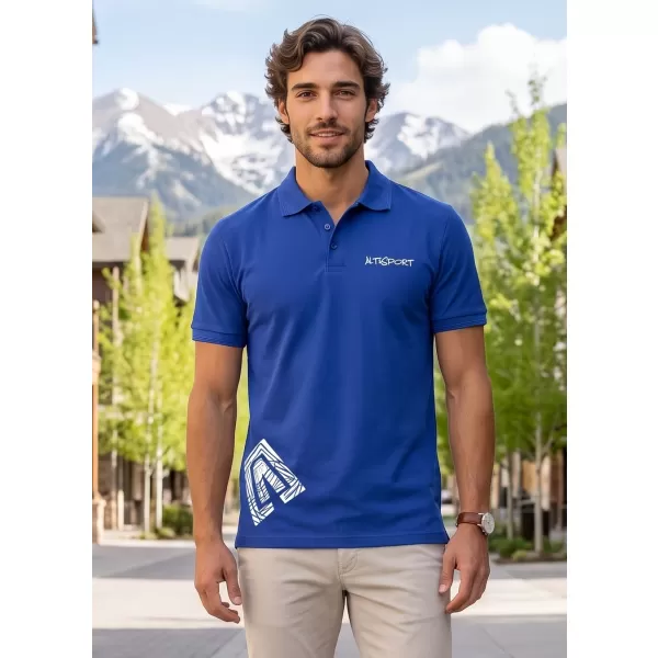  Muška majica s kragnom ALTISPORT ALM013203 KRALJEVSKI PLAVA 