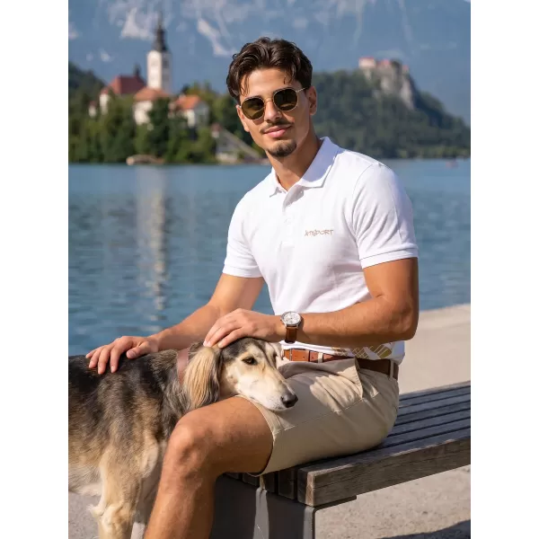  Muška majica s kragnom ALTISPORT ALM013203 BIJELA 