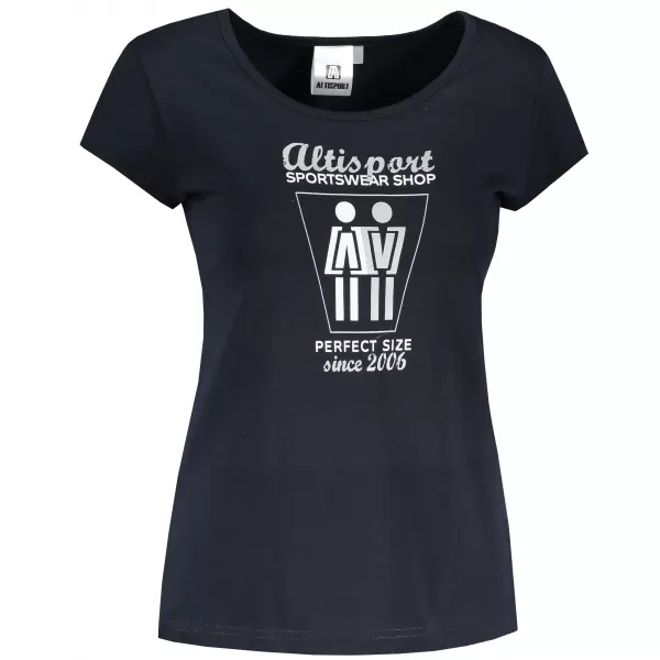  Ženska majica kratkih rukava ALTISPORT ALW049122 TAMNOPLAVA/SREBRNA 
