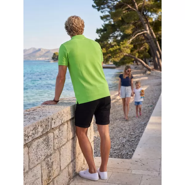  Muška majica s kragnom ALTISPORT ALM013203 ZELENA JABUKA 
