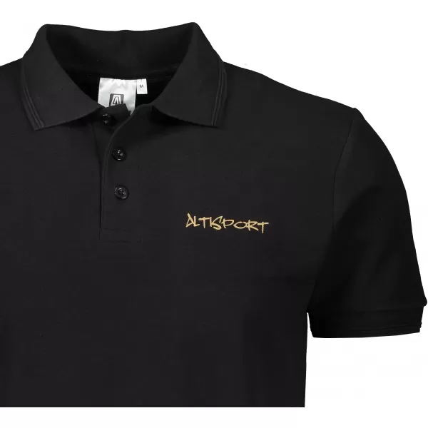  Muška majica s kragnom ALTISPORT ALM013203 CRNO I ZLATNO 