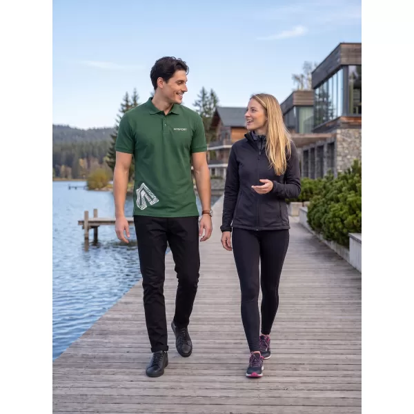  Muška majica s kragnom ALTISPORT ALM013203 TAMNOZELENE BOJE 