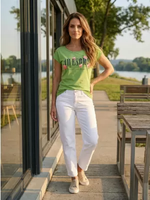 Ženska majica kratkih rukava KIXMI LEA ZELENA