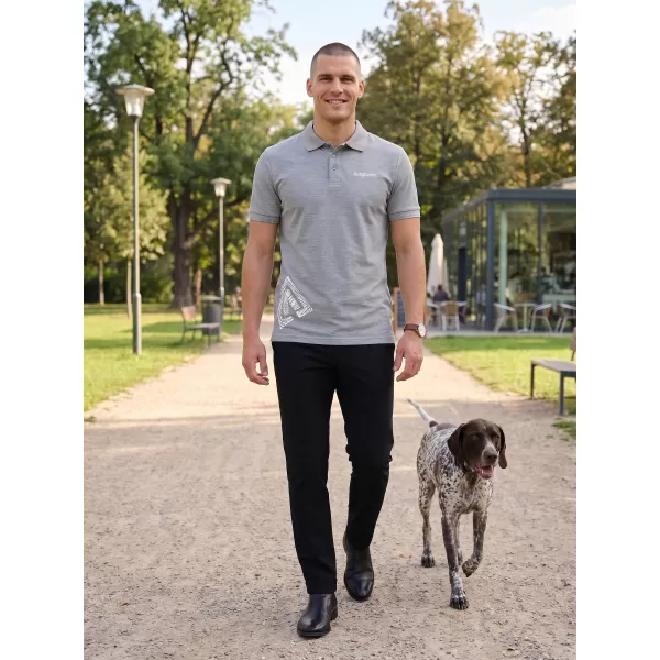  Muška majica s kragnom ALTISPORT ALM013203 TAMNO SIVI ODSJAJI 