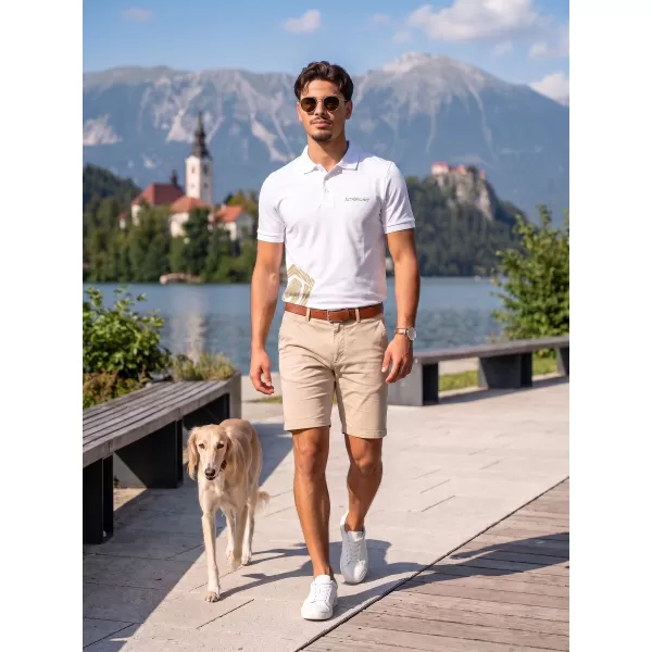  Muška majica s kragnom ALTISPORT ALM013203 BIJELA 