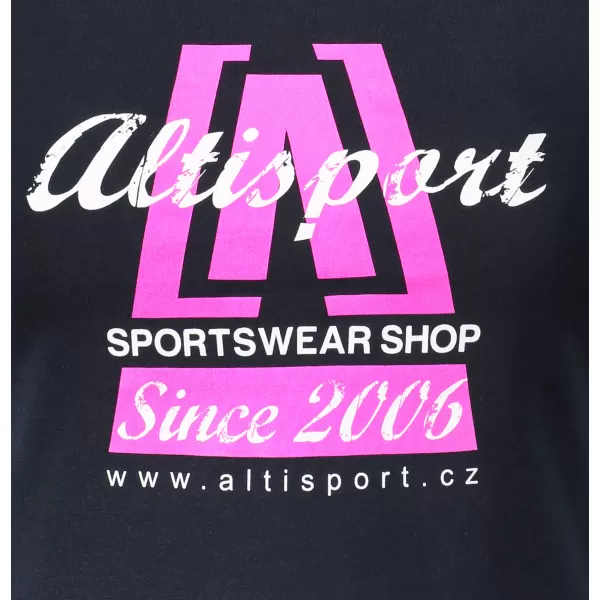  Ženska majica kratkih rukava ALTISPORT ALW047122 TAMNOPLAVA/RUŽIČASTA 