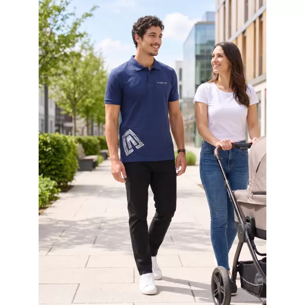  Muška majica s kragnom ALTISPORT ALM013203 PONOĆNO PLAVA 