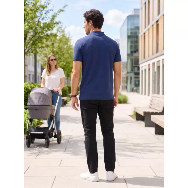  Muška majica s kragnom ALTISPORT ALM013203 PONOĆNO PLAVA 