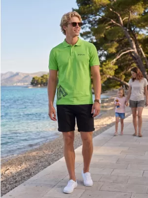 Muška majica s kragnom ALTISPORT ALM013203 ZELENA JABUKA