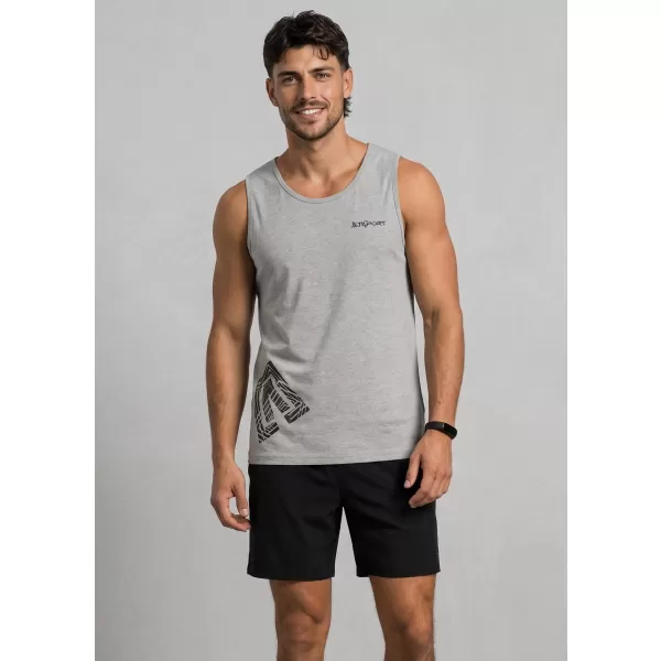  Muška majica bez rukava ALTISPORT ALM013142 TAMNO SIVI ODSJAJI 