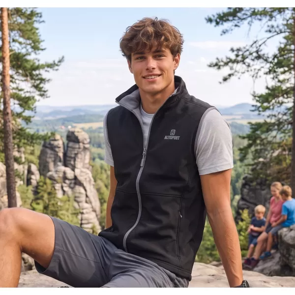  Muški softshell prsluk ALTISPORT ALM006517 CRNO 