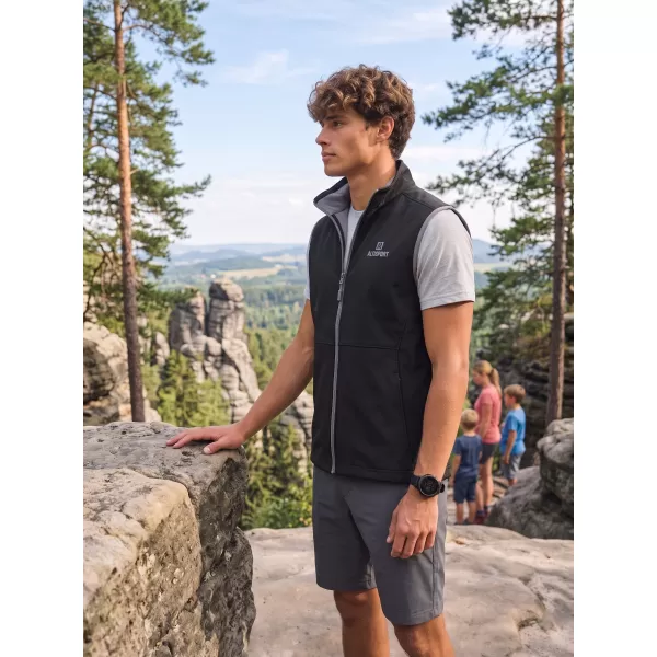  Muški softshell prsluk ALTISPORT ALM006517 CRNO 