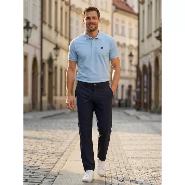  Pánské triko s límečkem ALTISPORT CARRYOVER ALM065203 NEBESKY MODRÁ 