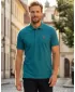 Pánské triko s límečkem ALTISPORT CARRYOVER ALM065203 TMAVÝ TYRKYS